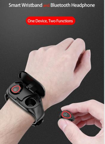 Smart Watch With TWS Earphone 2 in 1