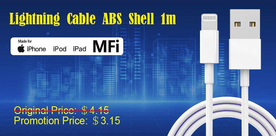 MFI iPhone Cable 8-Pin USB Sync Data/Charging Cable
